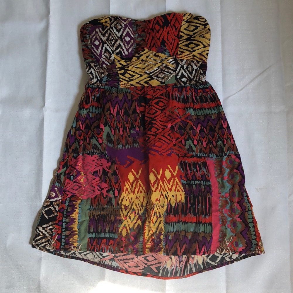 patterned strapless dress from seduction
